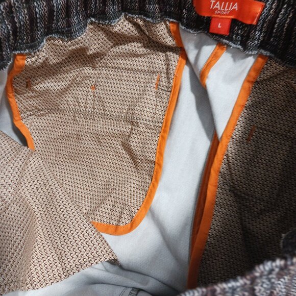 TALLIA Sport Men's Drawstring Pants, Cotton Stretch, Striped, Size Large, Casual - Picture 11 of 16